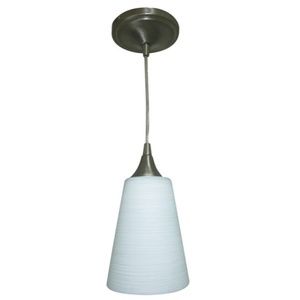 NIB Portfolio  Polished Nickel Transitional Cone Mini Pendant Light